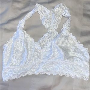 White lace bralet